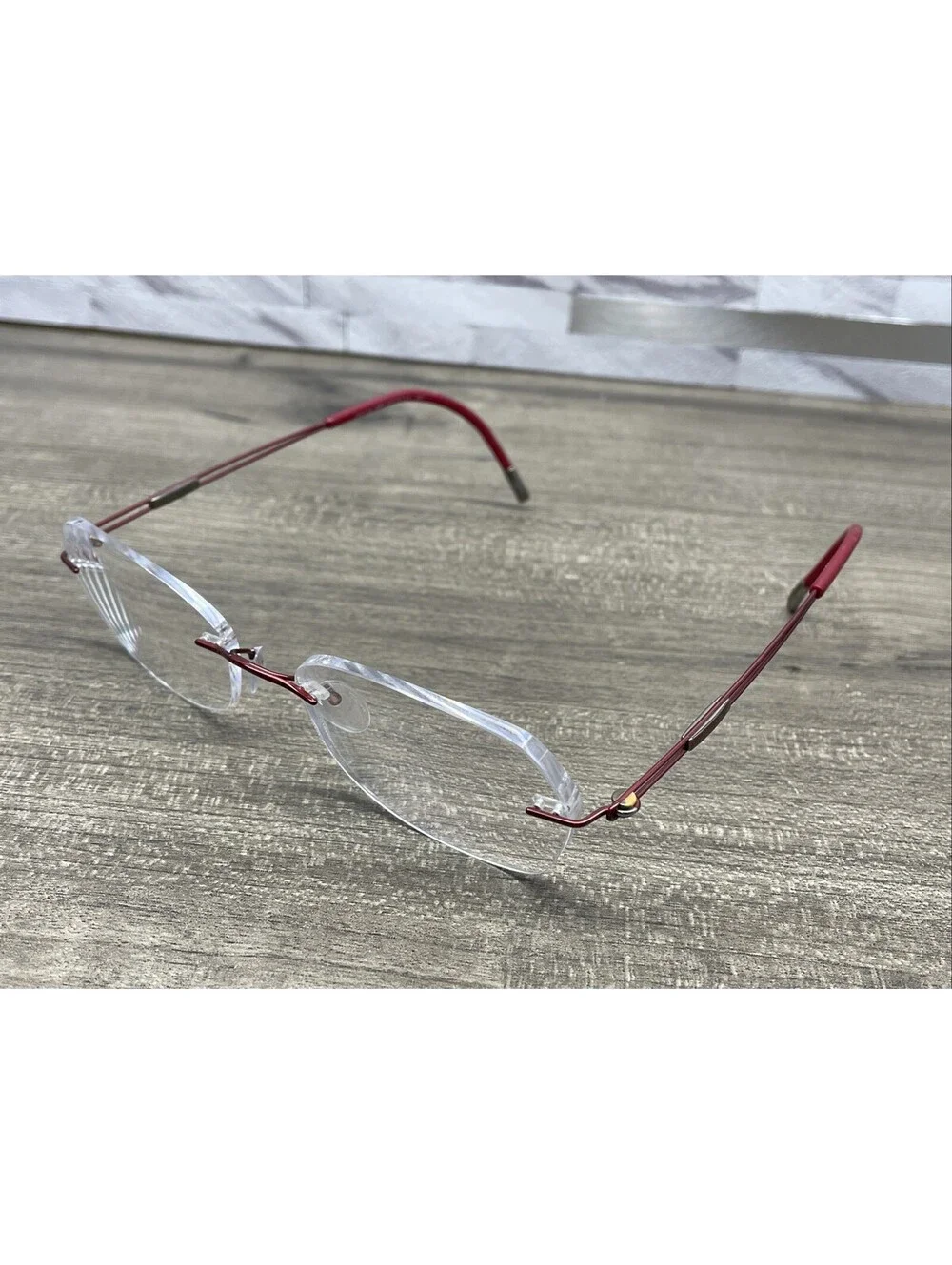 SILHOUETTE 5521 FC 3040 Red Women’s Rimless Titan Eyeglasses 53[]17-140 Frames